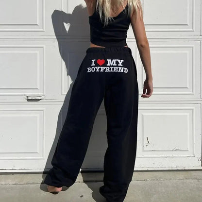 I LOVE MY BOYFRIEND SWEATPANTS